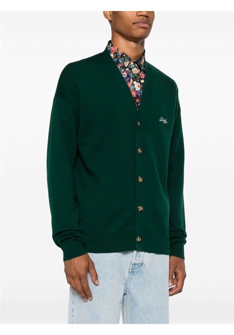 Cardigan con ricamo in verde di Drôle De Monsieur - uomo DRÔLE DE MONSIEUR | PERMCA123WO007DGN